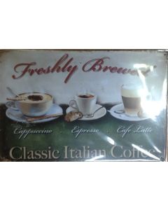Mεταλλικός Πίνακας Classic Italian Coffee 30x20cm Etoile AAM-631-451
